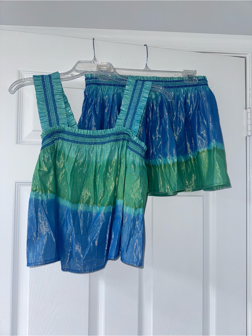 Sarah Hann Anthropologie Ombre Two Piece Skirt Set!